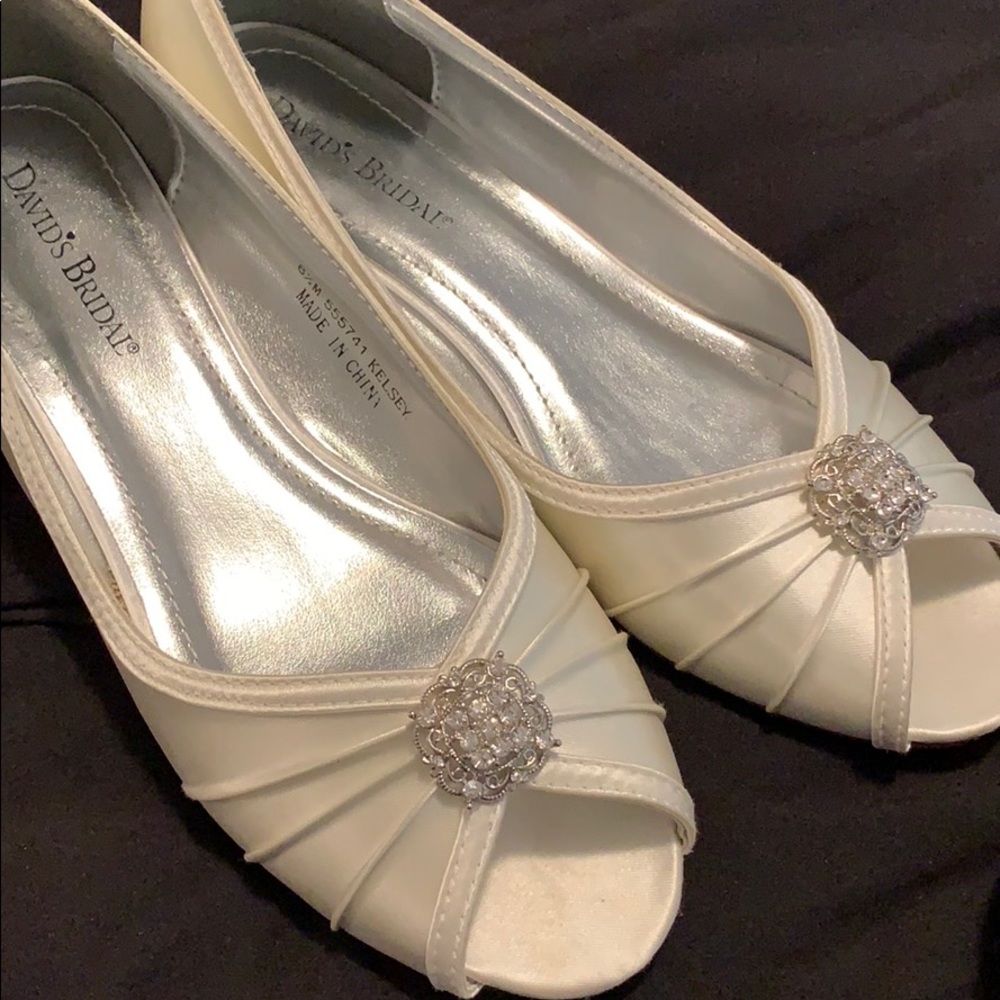 Bride wedding shoes; worn once